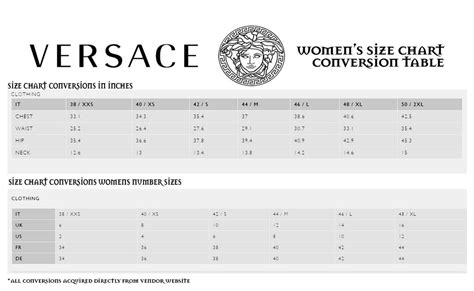 versace t shirt size guide|versace size chart men's.